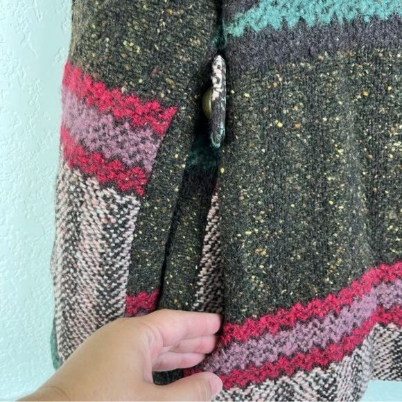 VTG KENZO Wool Striped Oversized Peacoat Jacket Made in France - Picture 6 of 13